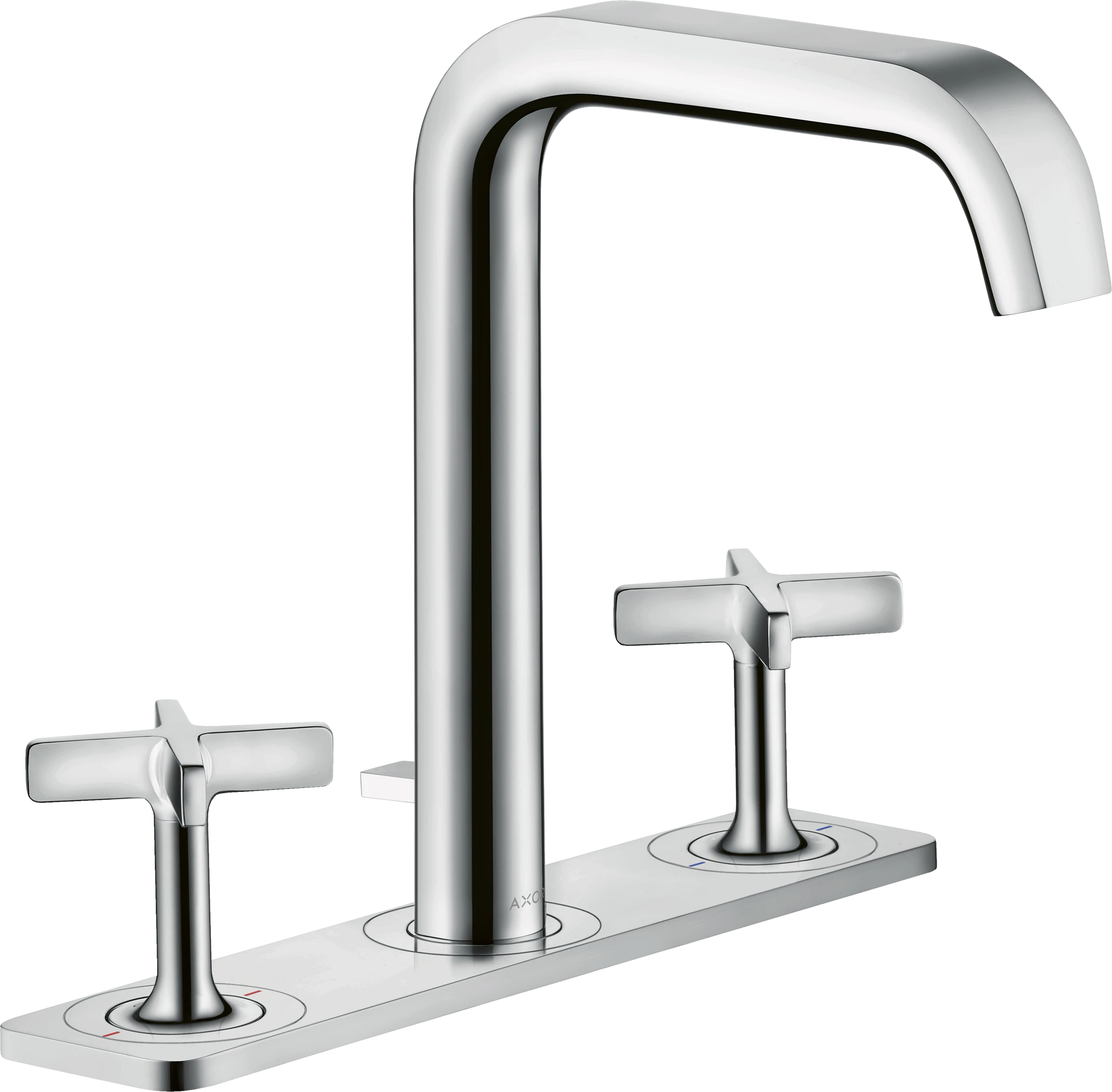 Axor Citterio E 3-hole Basin Mixer 170 With Plate And Pop-up Waste Stainless Steel Optic