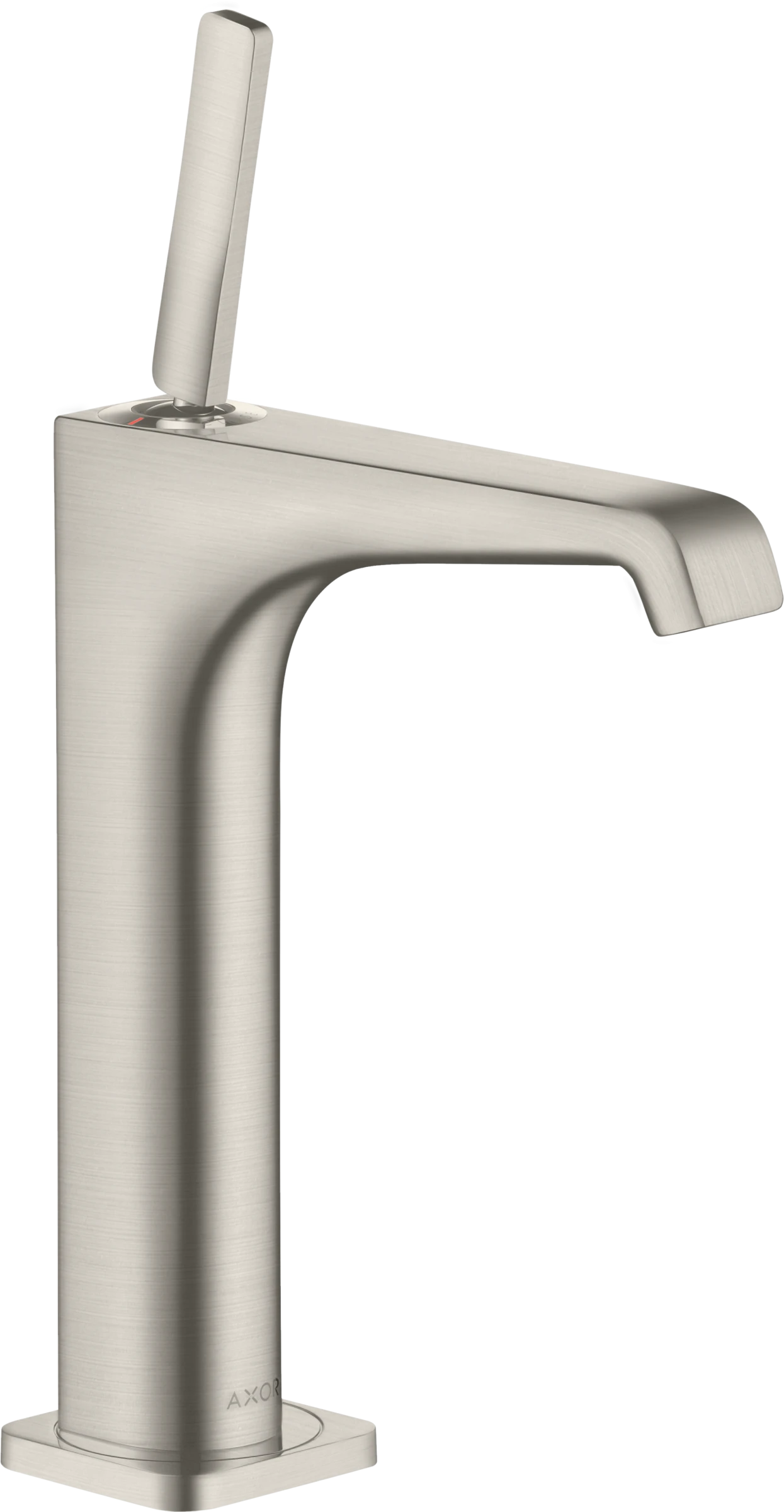 Axor Citterio E Single Lever Basin Mixer 190 With Pin Handle For Wash Bowls With Waste Stainless Steel Optic
