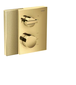 Axor Edge Thermostatic Shower Mixer Concealed 285 X 220 X 195mm Gold - Polished