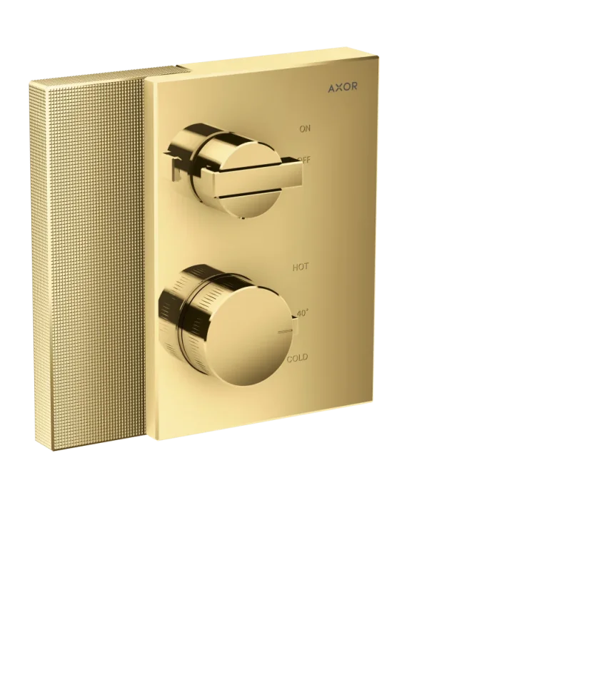 Axor Edge Thermostatic Shower Mixer Concealed 285 X 220 X 195mm Gold - Polished product image - Image 1
