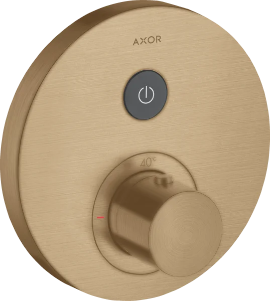 Axor Showerselect Thermostatic Mixer Round For Concealed Installation For 1 Outlet Brushed Bronze