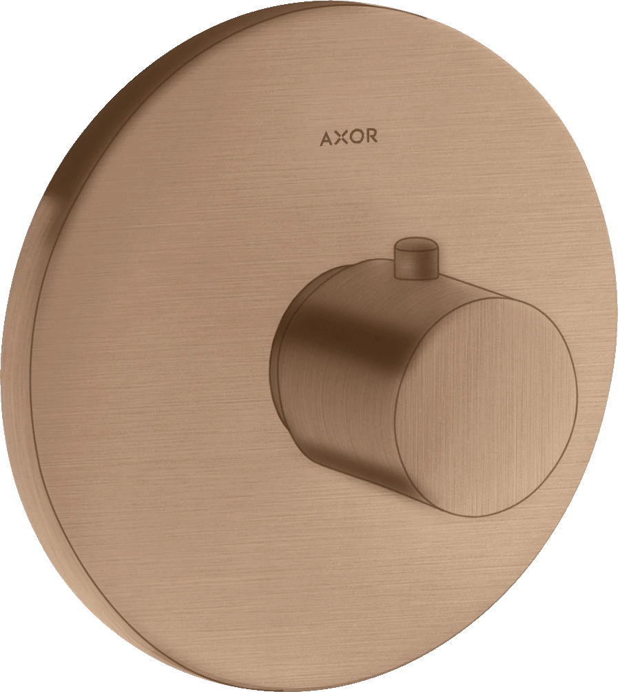 Axor Uno Thermostatic Shower Mixer Concealed 217 X 187 X 135mm Rose Gold/gold - Brushed