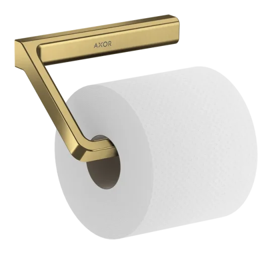 Axor Universal Softsquare Toilet Roll Holders 240 X 230 X 60mm Brass - Brushed product image - Image 1