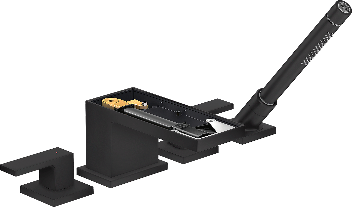 Axor Myedition Bath Mixers Concealed 400 X 350 X 160mm Black - Matt