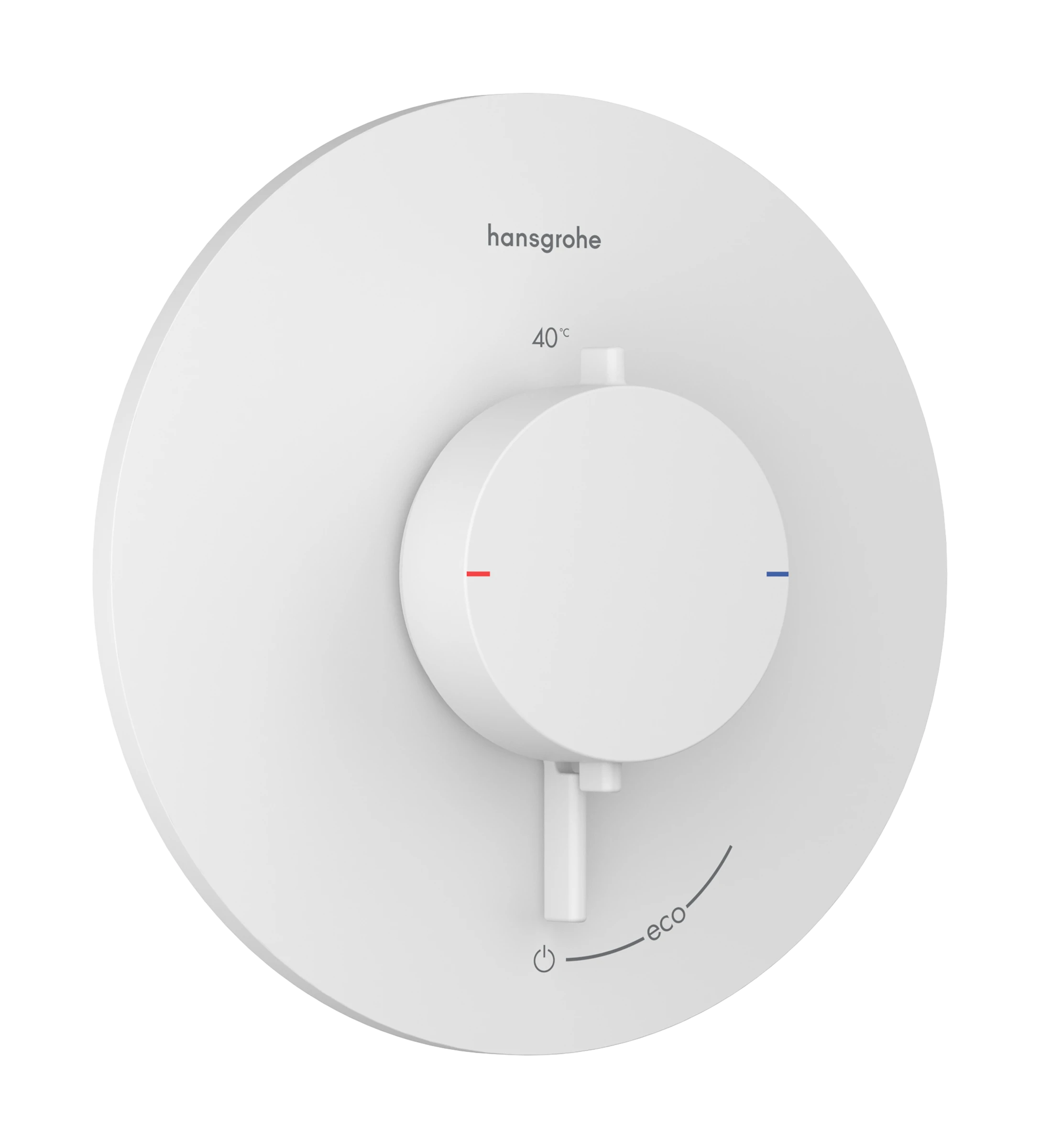 Hansgrohe Ecostat Comfort S Thermostatic Shower Mixer Concealed 262 X 233 X 168mm White - Matt