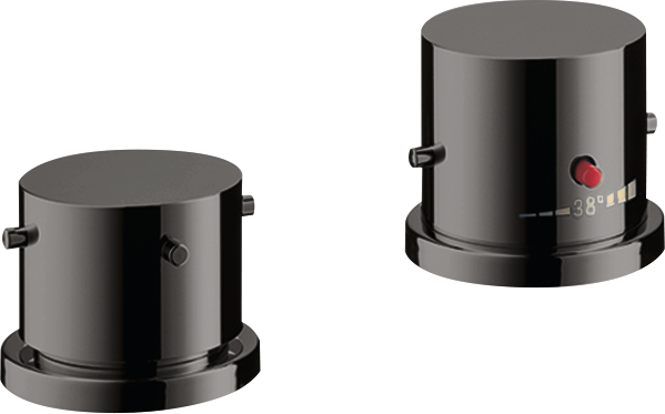 Axor Starck Thermostatic Bath Filler Concealed 130 X 110 X 87mm Gunmetal/chrome - Polished