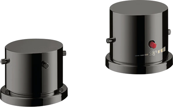 Axor Starck Thermostatic Bath Filler Concealed 130 X 110 X 87mm Gunmetal/chrome - Polished