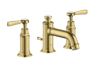 Axor Montreux 3-hole Basin Mixer 30 With Lever Handles And Pop-up Waste Brushed Brass