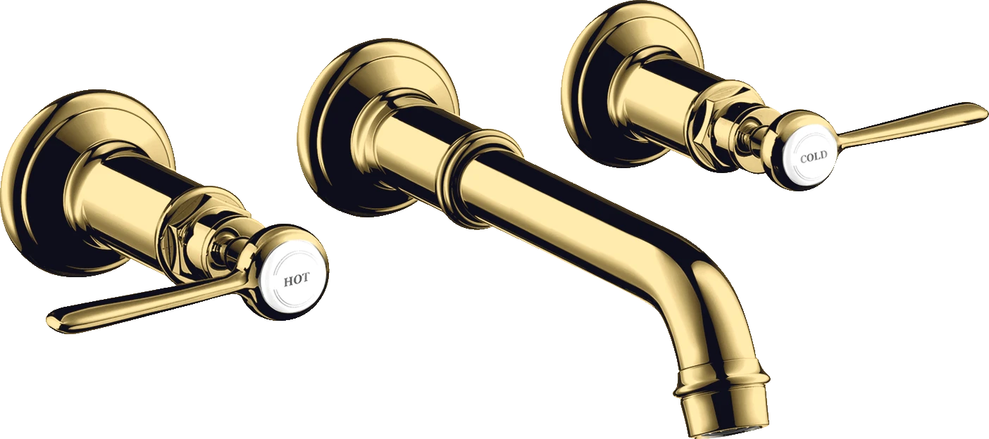 Axor Montreux 3-hole Basin Mixer For Concealed Installation Wall-mounted With Spout 165 - 225 Mm And Lever Handles