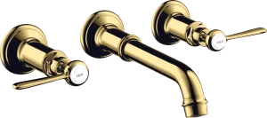 Axor Montreux 3-hole Basin Mixer For Concealed Installation Wall-mounted With Spout 165 - 225 Mm And Lever Handles