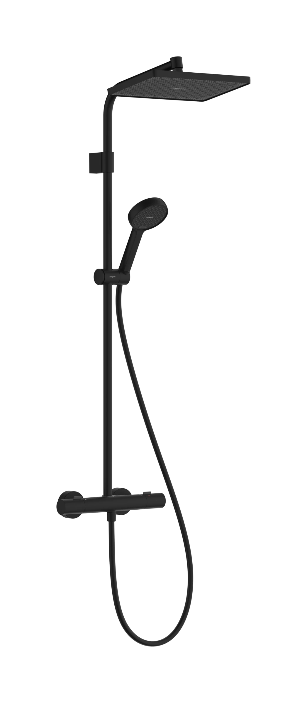 Hansgrohe Activera Q Showerpipes With Thermostatic Mixer 1080 X 355 X 100mm Black - Matt