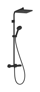 Hansgrohe Activera Q Showerpipes With Thermostatic Mixer 1080 X 355 X 100mm Black - Matt