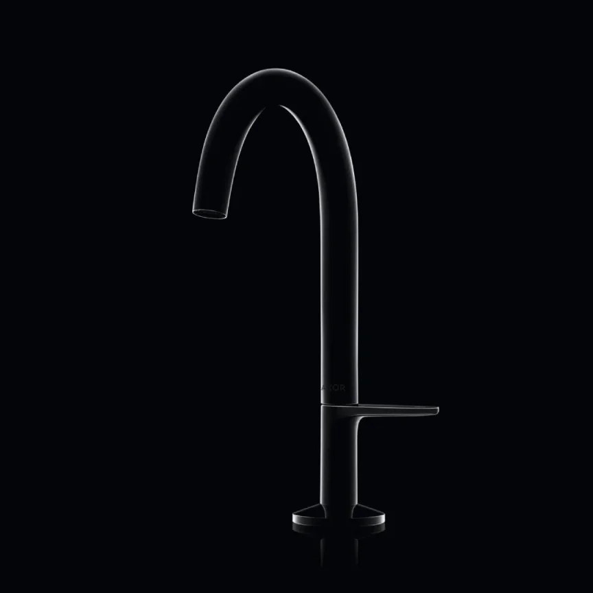 Axor One Manual Mixers 555 X 308 X 78mm Gunmetal/chrome - Polished detail view - Image 3