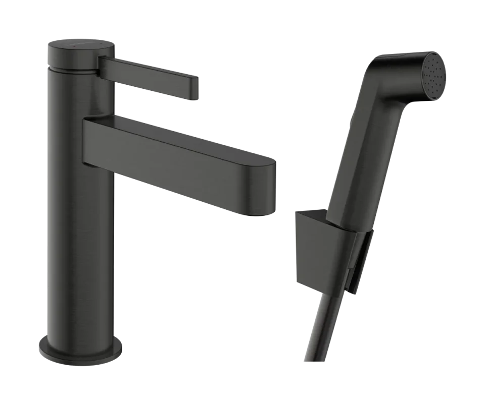 Hansgrohe Finoris Manual Mixers 558 X 314 X 81mm Gunmetal/chrome - Brushed product image - Image 1