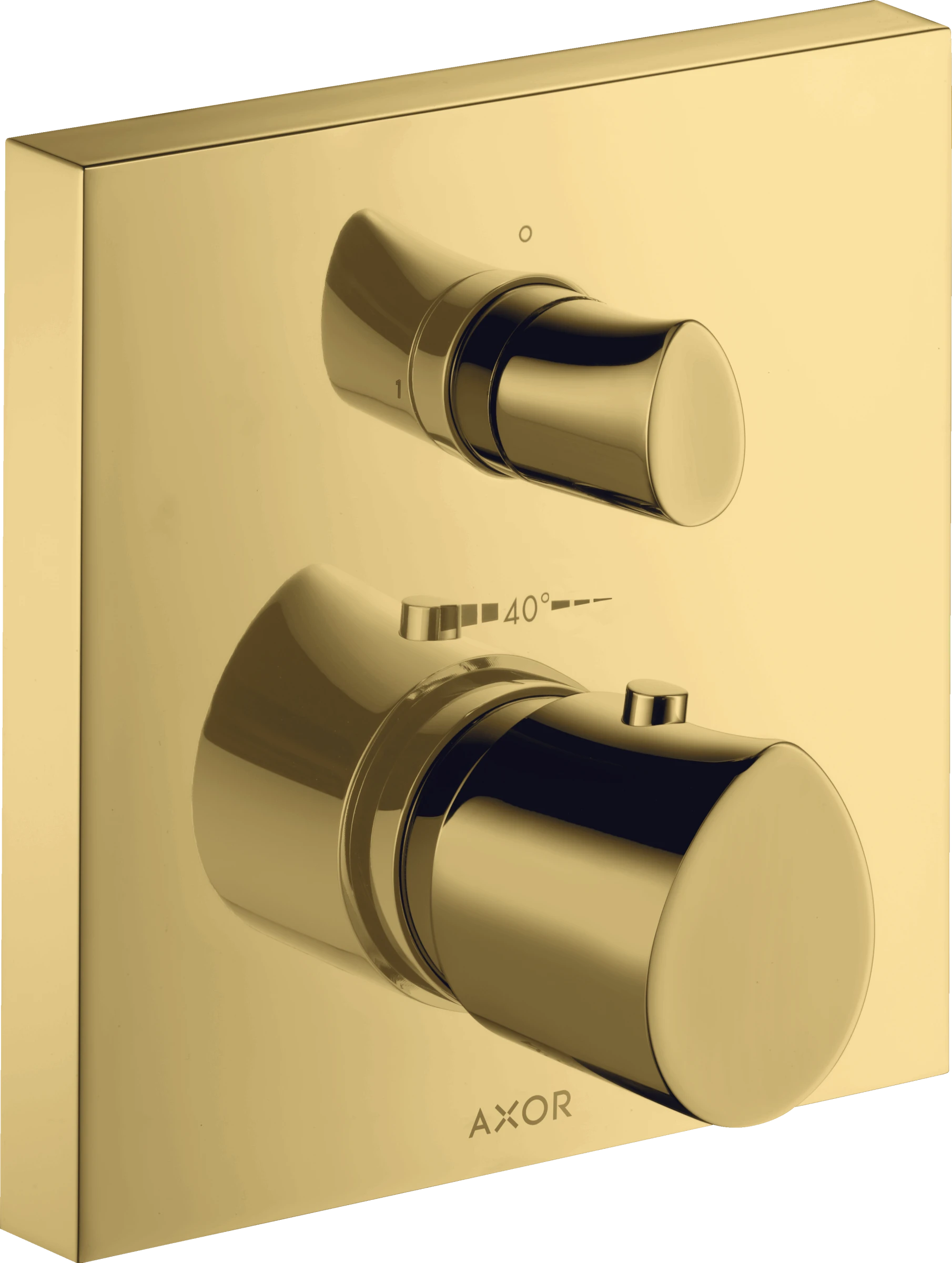 Axor Starck Organic Thermostatic Shower Mixer Concealed 220 X 187 X 135mm Gold - Polished
