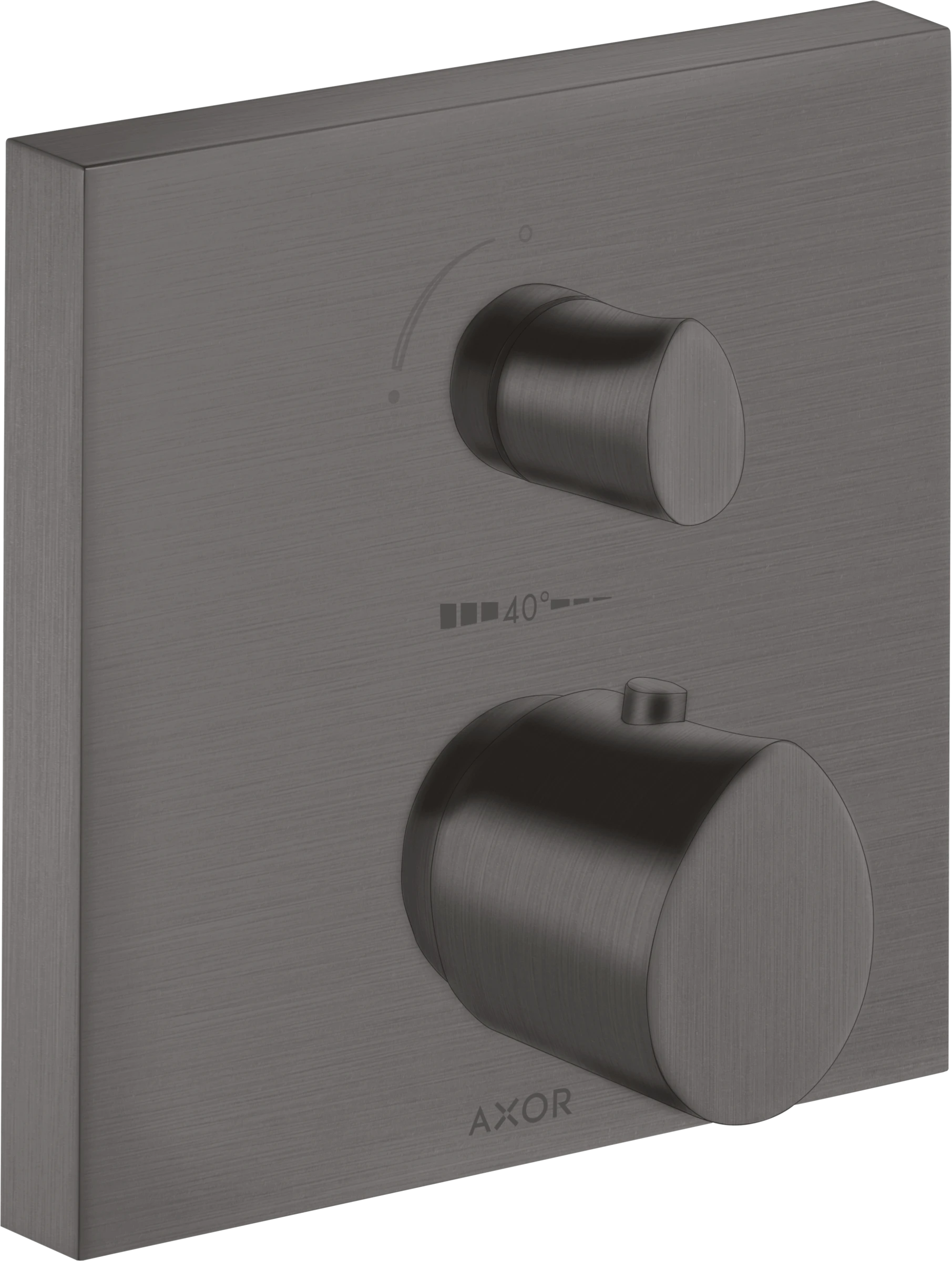 Axor Starck Organic Thermostatic Shower Mixer Concealed 220 X 187 X 135mm Gunmetal/chrome - Brushed