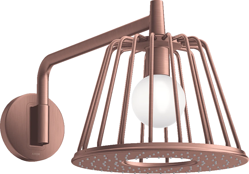 Axor Lampshower/nendo Overhead Showers 755 X 315 X 350mm Rose Gold/gold - Brushed