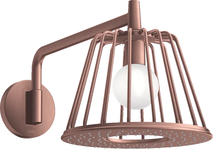 Axor Lampshower/nendo Overhead Showers 755 X 315 X 350mm Rose Gold/gold - Brushed product image - Image 1