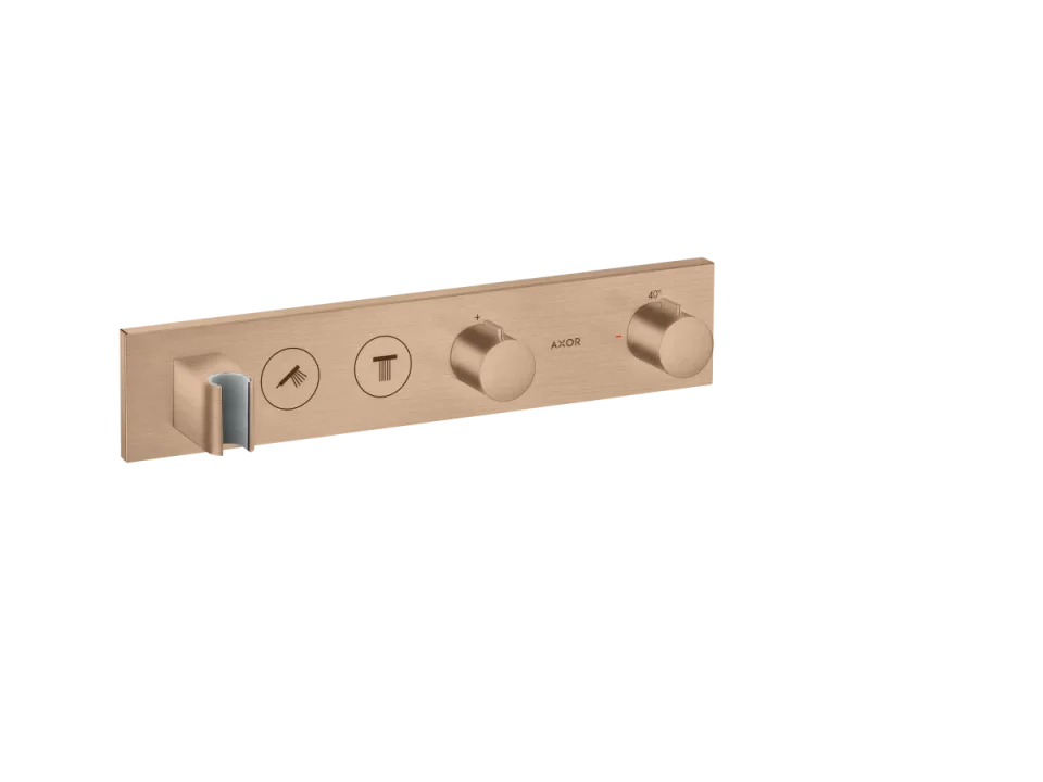 Axor Showersolutions Thermostatic Shower Mixer Concealed 555 X 400 X 150mm Rose Gold/gold - Brushed product image - Image 1