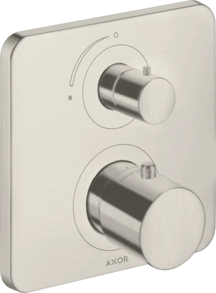Axor Citterio M Thermostatic Mixer For Concealed Installation With Shut-off Valve Stainless Steel Optic