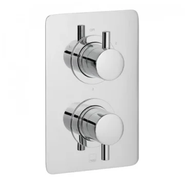 Vado Dx Celsius 3 Outlet 2 Handle Concealed Thermostatic Valve Soft Square Backplate Chrome product image - Image 1