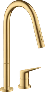 Axor Citterio M Manual Kitchen Mixers 555 X 310 X 110mm Gold - Brushed