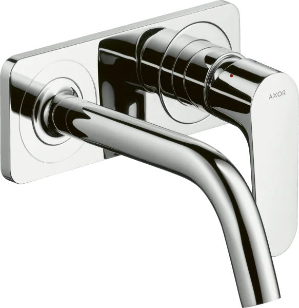 Axor Citterio M Single Lever Basin Mixer For Concealed Installation Wall-mounted With Spout 167 Mm And Plate Chrome