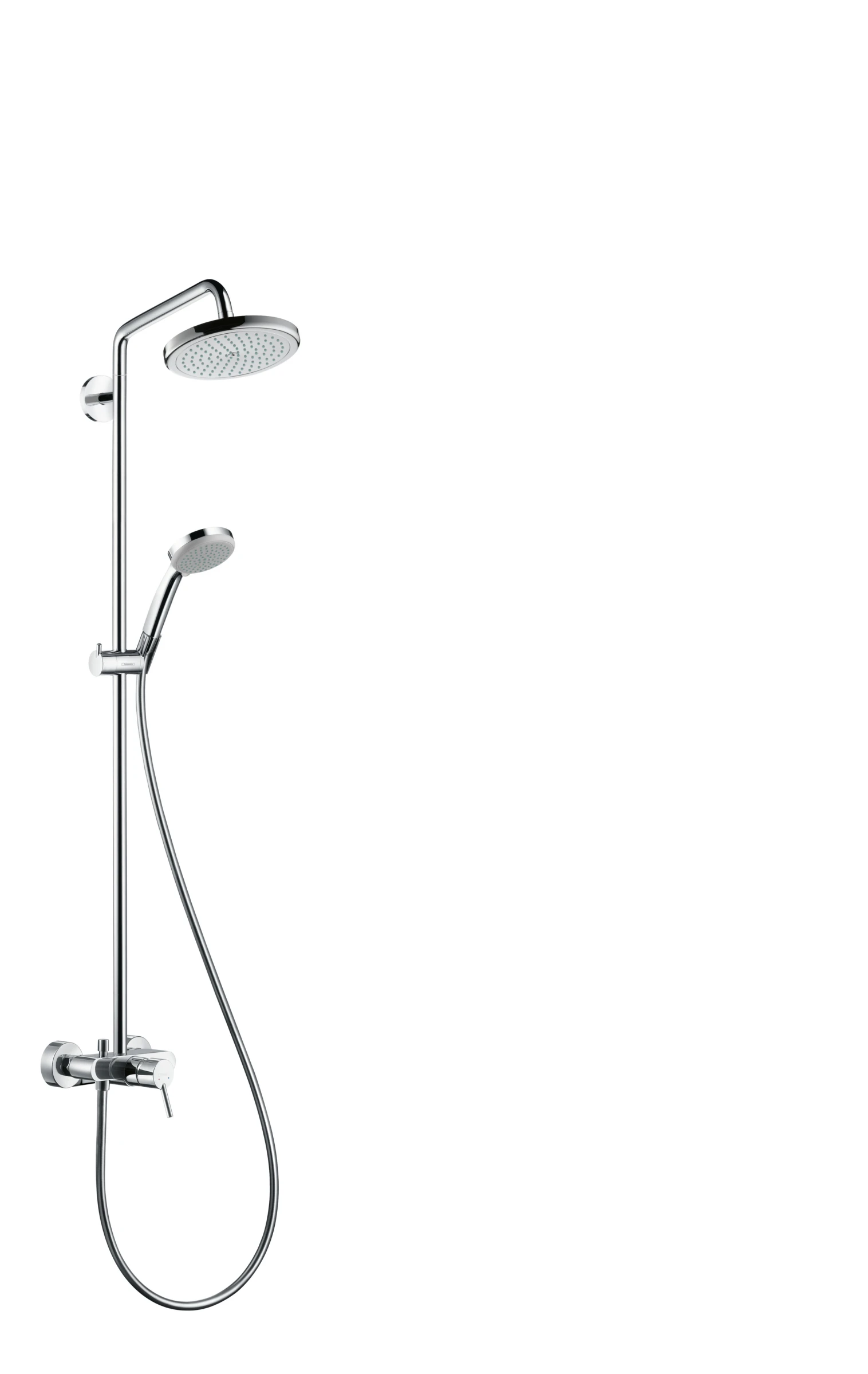 Hansgrohe Croma Showerpipe 220 1jet With Manual Shower Mixer Chrome