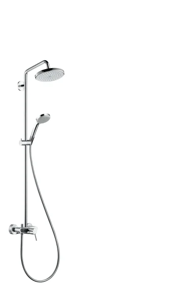 Hansgrohe Croma Showerpipe 220 1jet With Manual Shower Mixer Chrome