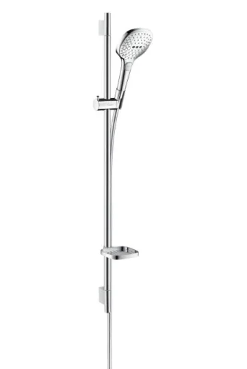 Hansgrohe Raindance Select E Shower Rail Sets 1002 X 149 X 65mm White/chrome detail view - Image 2