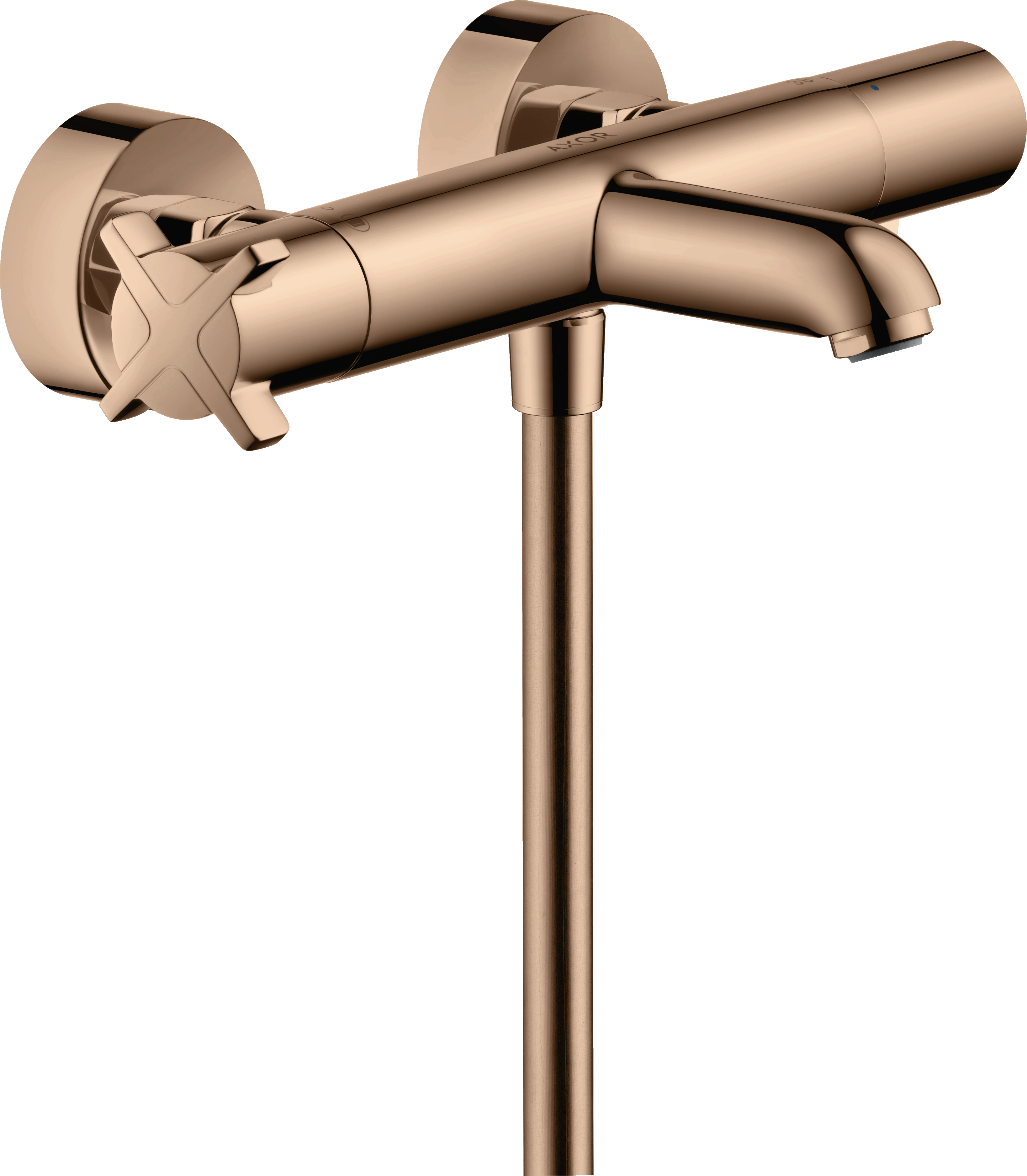 Axor Citterio E Thermostatic Bath Filler Mixer Exposed 369 X 226 X 106mm Rose Gold/gold - Polished