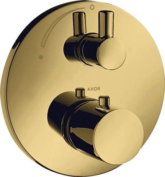 Axor Uno Thermostatic Shower Mixer Concealed 217 X 187 X 135mm Gold - Polished