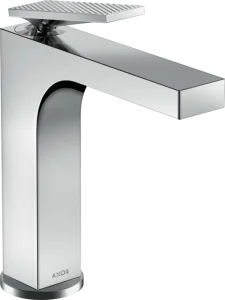 Axor Citterio Single Lever Basin Mixer 160 With Lever Handle And Pop-up Waste Set - Rhombic Cut Chrome