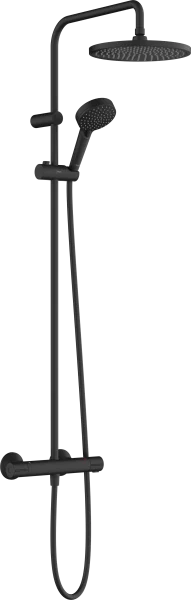 Hansgrohe Vernis Blend Showerpipes With Thermostatic Mixer 985 X 325 X 88mm Black - Matt