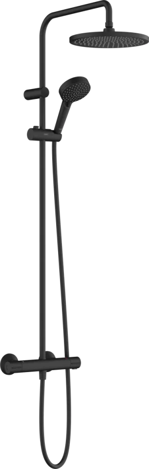 Hansgrohe Vernis Blend Showerpipes With Thermostatic Mixer 985 X 325 X 88mm Black - Matt product image - Image 1