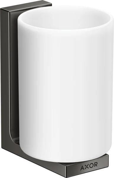 Axor Universal Rectangular Tooth Brush Tumbler 256 X 163 X 102mm Gunmetal/chrome - Polished
