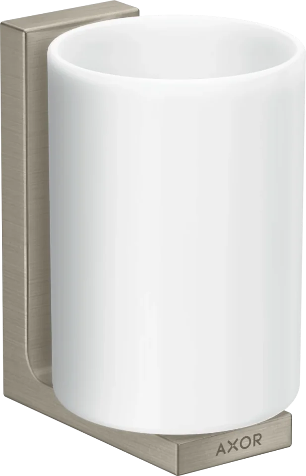 Axor Universal Rectangular Tooth Brush Tumbler 256 X 163 X 102mm Nickel - Brushed product image - Image 1