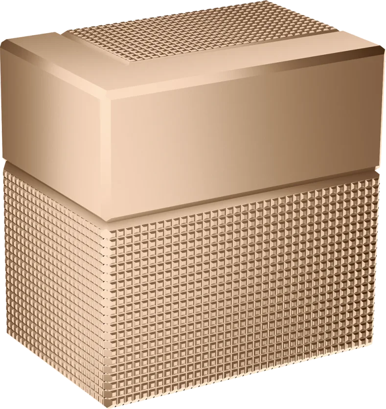 Axor Edge Shut-off Valves 130 X 110 X 87mm Rose Gold/gold - Polished product image - Image 1