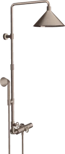 Axor Showers/front Showerpipes With Thermostatic Mixer 855 X 475 X 185mm Nickel - Brushed