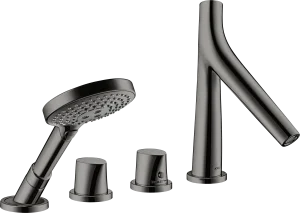 Axor Starck Organic Thermostatic Bath Filler Concealed 504 X 263 X 128mm Gunmetal/chrome - Polished