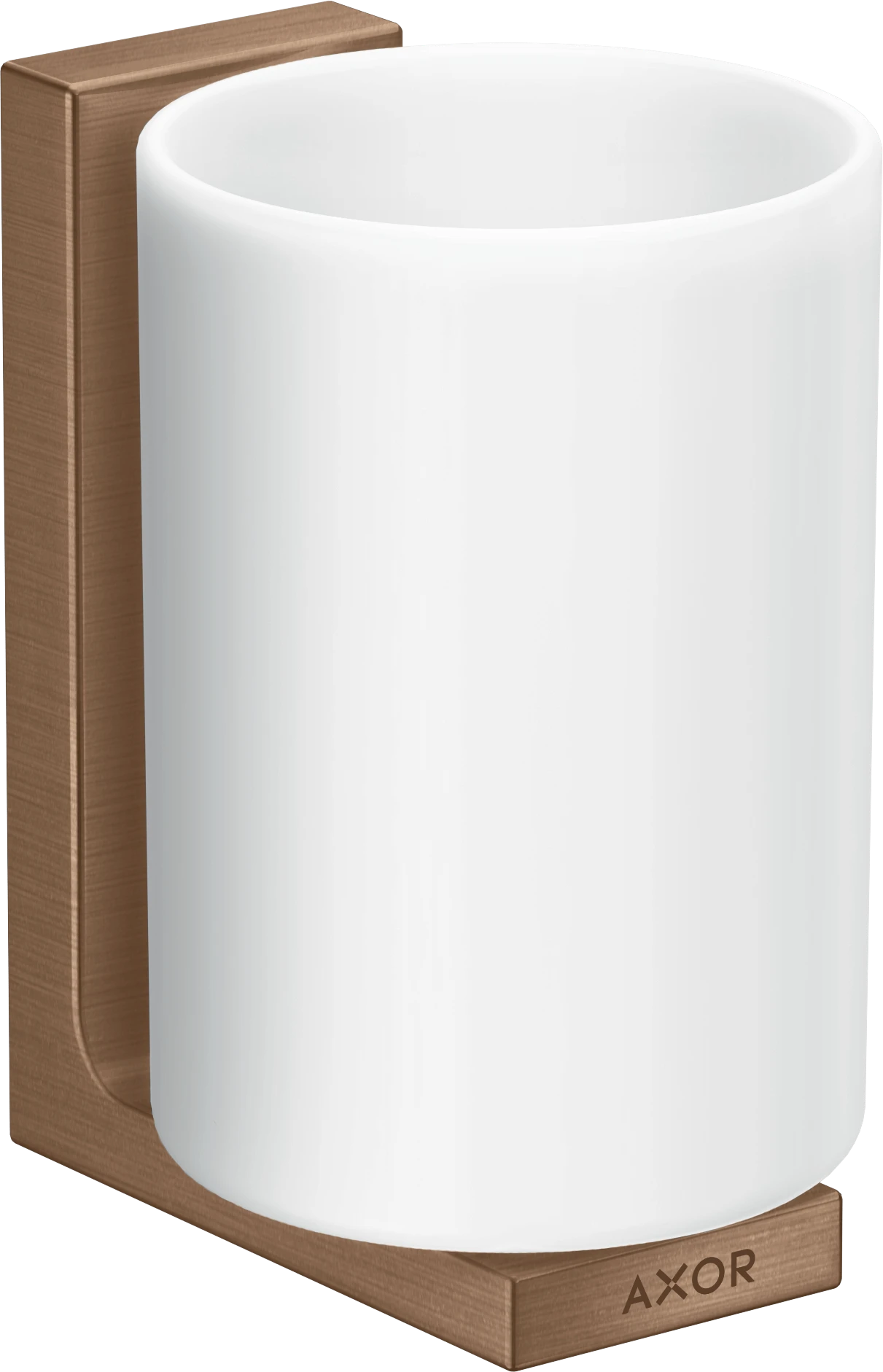 Axor Universal Rectangular Tooth Brush Tumbler 256 X 163 X 102mm Rose Gold/gold - Brushed