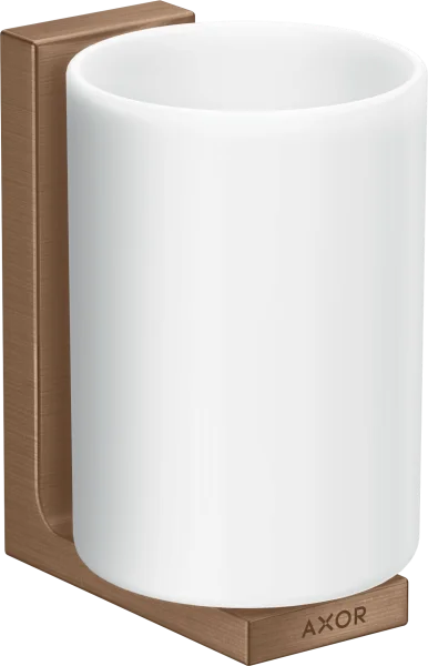 Axor Universal Rectangular Tooth Brush Tumbler 256 X 163 X 102mm Rose Gold/gold - Brushed