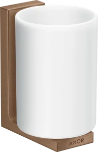 Axor Universal Rectangular Tooth Brush Tumbler 256 X 163 X 102mm Rose Gold/gold - Brushed