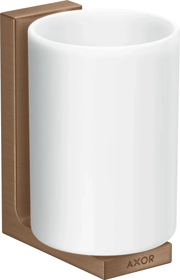 Axor Universal Rectangular Tooth Brush Tumbler 256 X 163 X 102mm Rose Gold/gold - Brushed product image - Image 1