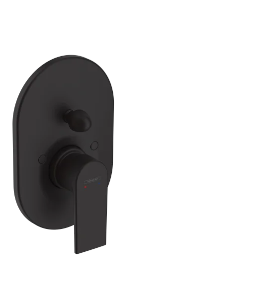 Hansgrohe Vernis Shape Bath Mixers Concealed 230 X 165 X 100mm Black - Matt