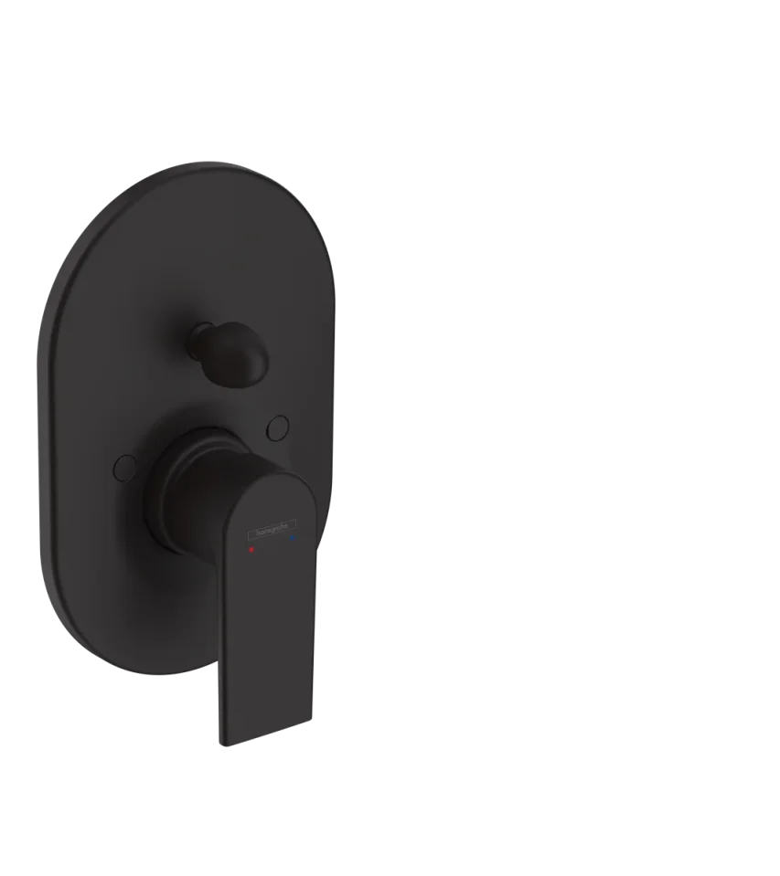Hansgrohe Vernis Shape Bath Mixers Concealed 230 X 165 X 100mm Black - Matt product image - Image 1