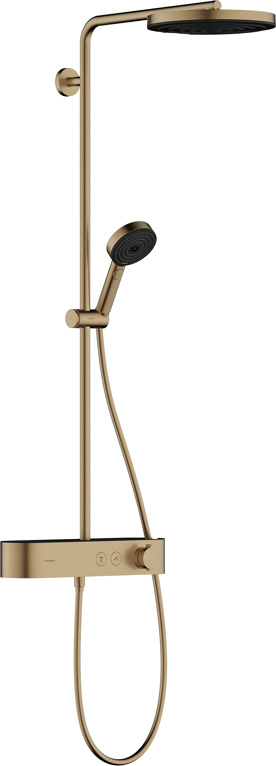 Hansgrohe Pulsify S Showerpipes With Thermostatic Mixer 1185 X 360 X 165mm Bronze - Brushed