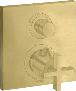 Axor Citterio Thermostatic Shower Mixer Concealed 217 X 187 X 135mm Brass - Brushed