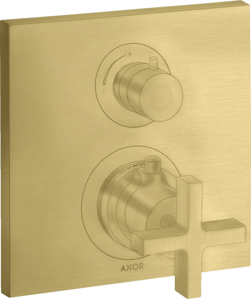 Axor Citterio Thermostatic Shower Mixer Concealed 217 X 187 X 135mm Brass - Brushed product image - Image 1