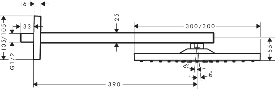 Hansgrohe Raindance E Overhead Showers 484 X 462 X 113mm Bronze - Brushed detail view - Image 2